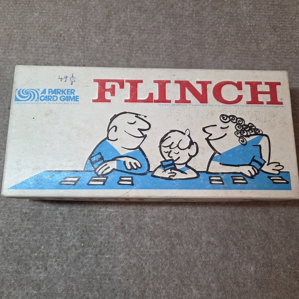 Vintage Flinch Card Game, 1963, classic card game night family fun MCM analog